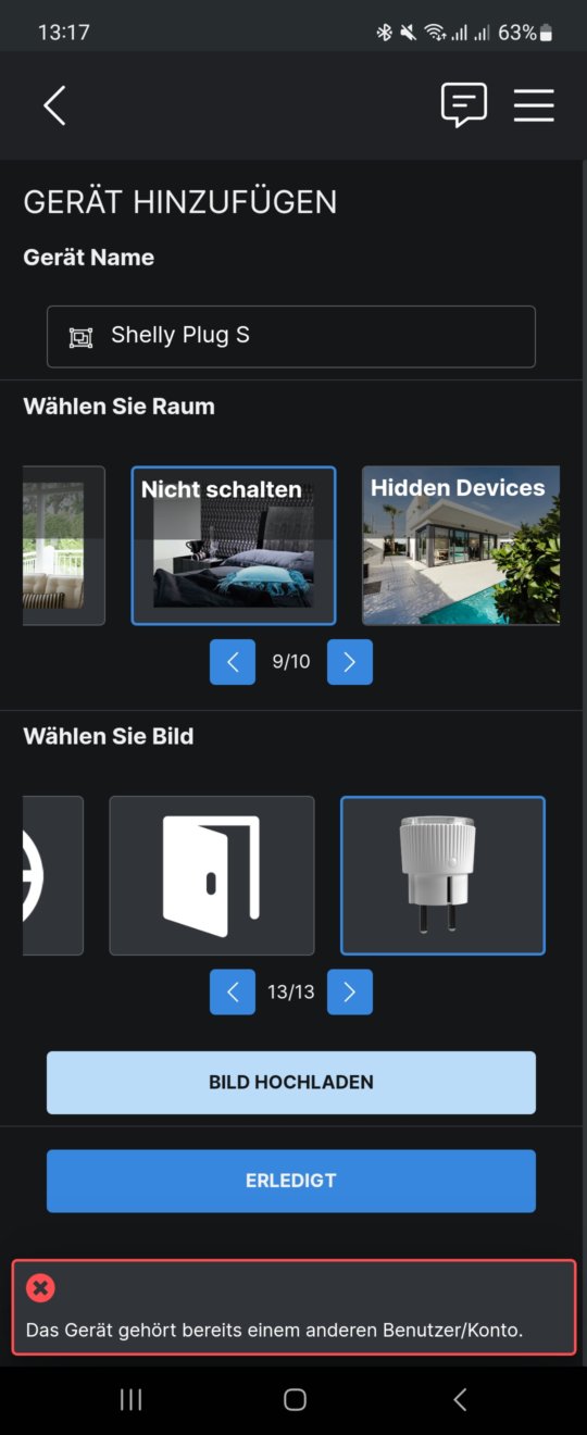 Fehlermeldung