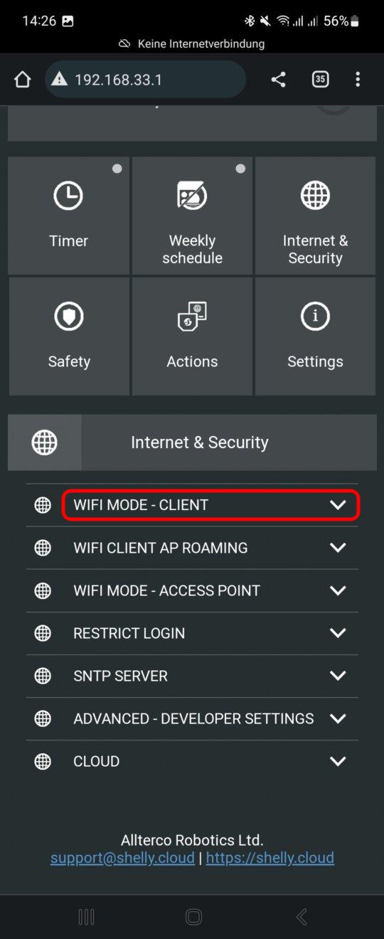 WiFi Mode - Client
